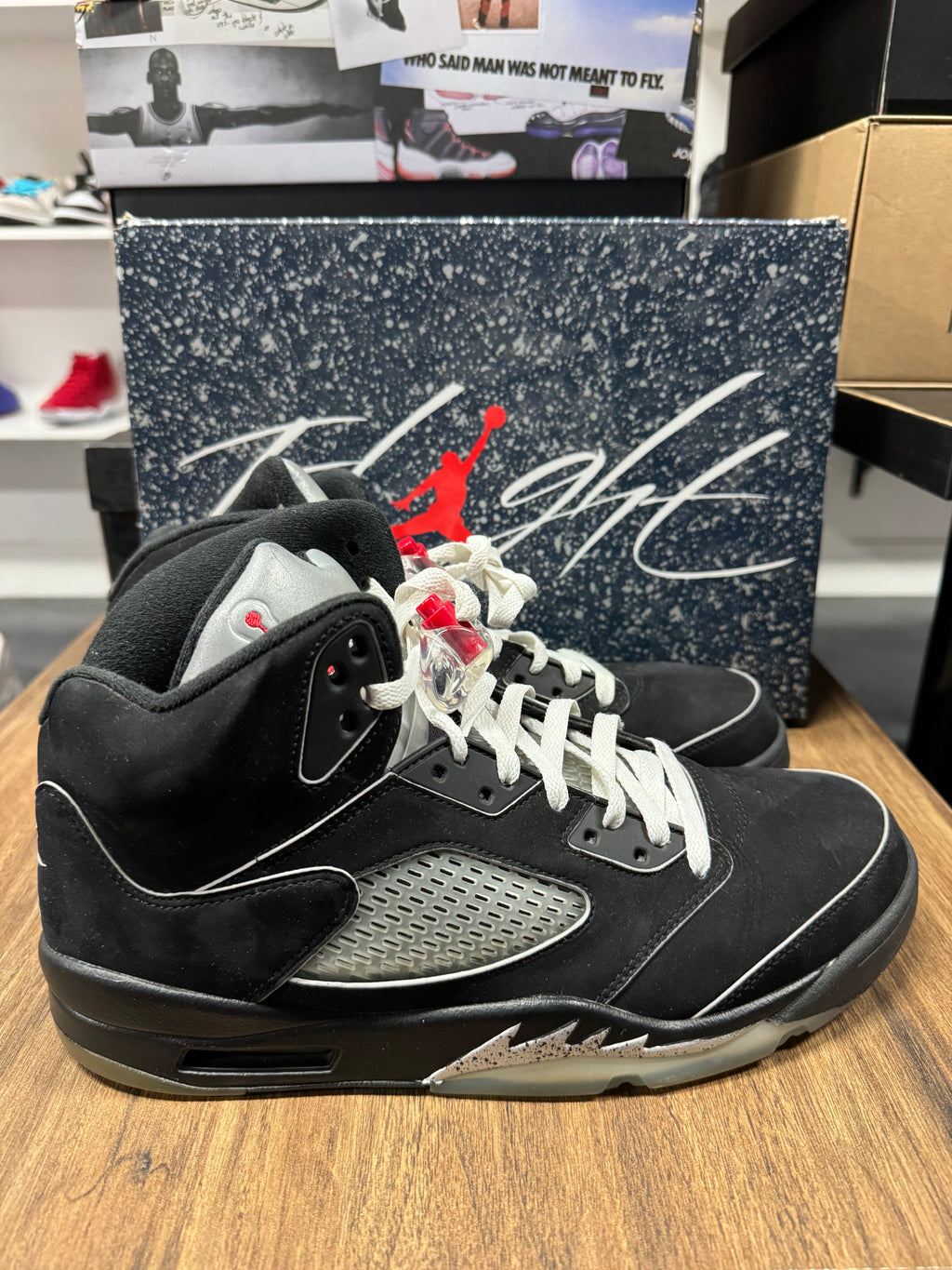 Jordan 5 Retro OG Black Metallic Reimagined (PRE-OWNED) SIZE-11.5 NO BOX