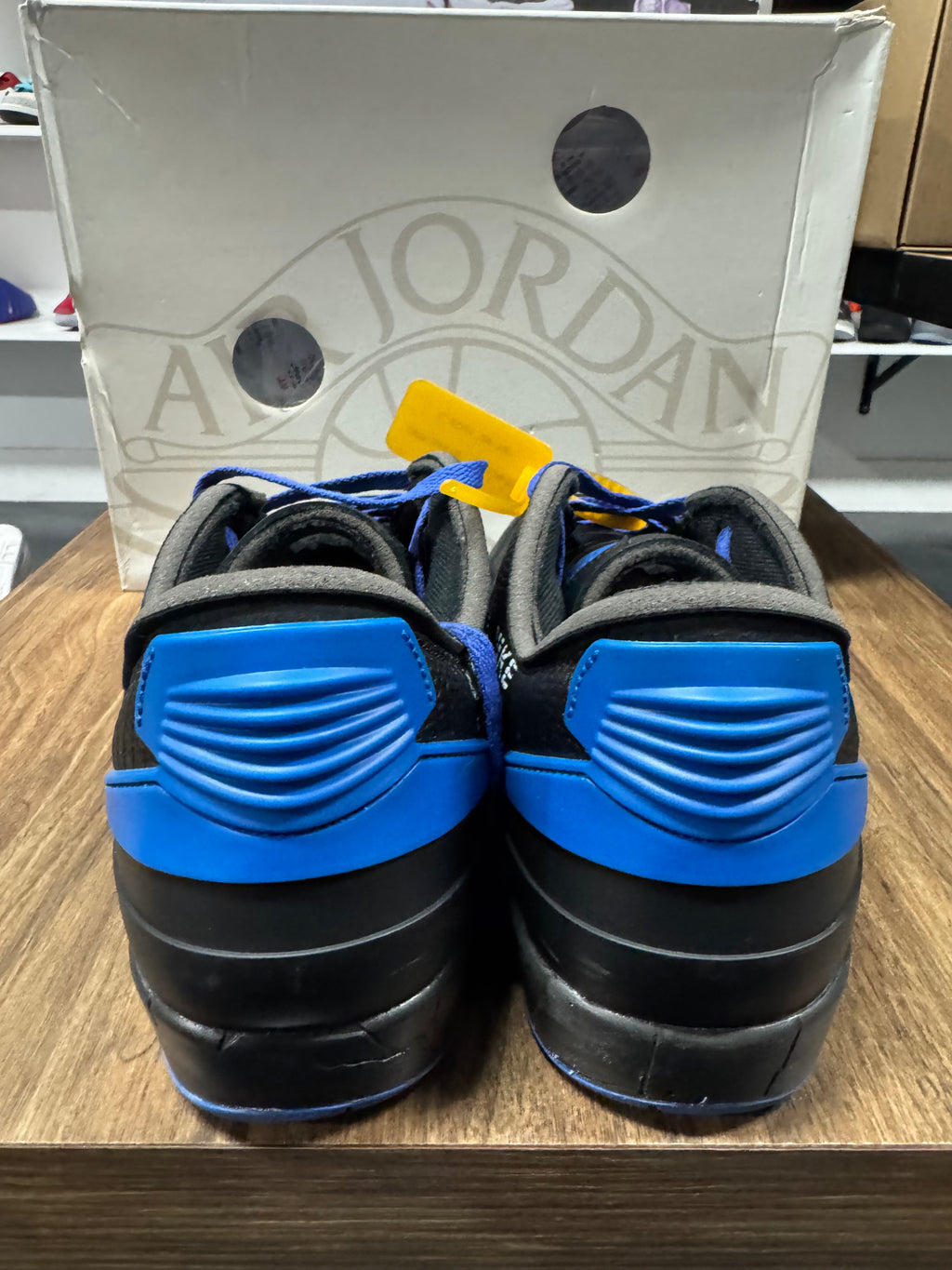 Jordan 2 Retro Low SP Off-White Black Blue (PRE-OWNED) SIZE-12