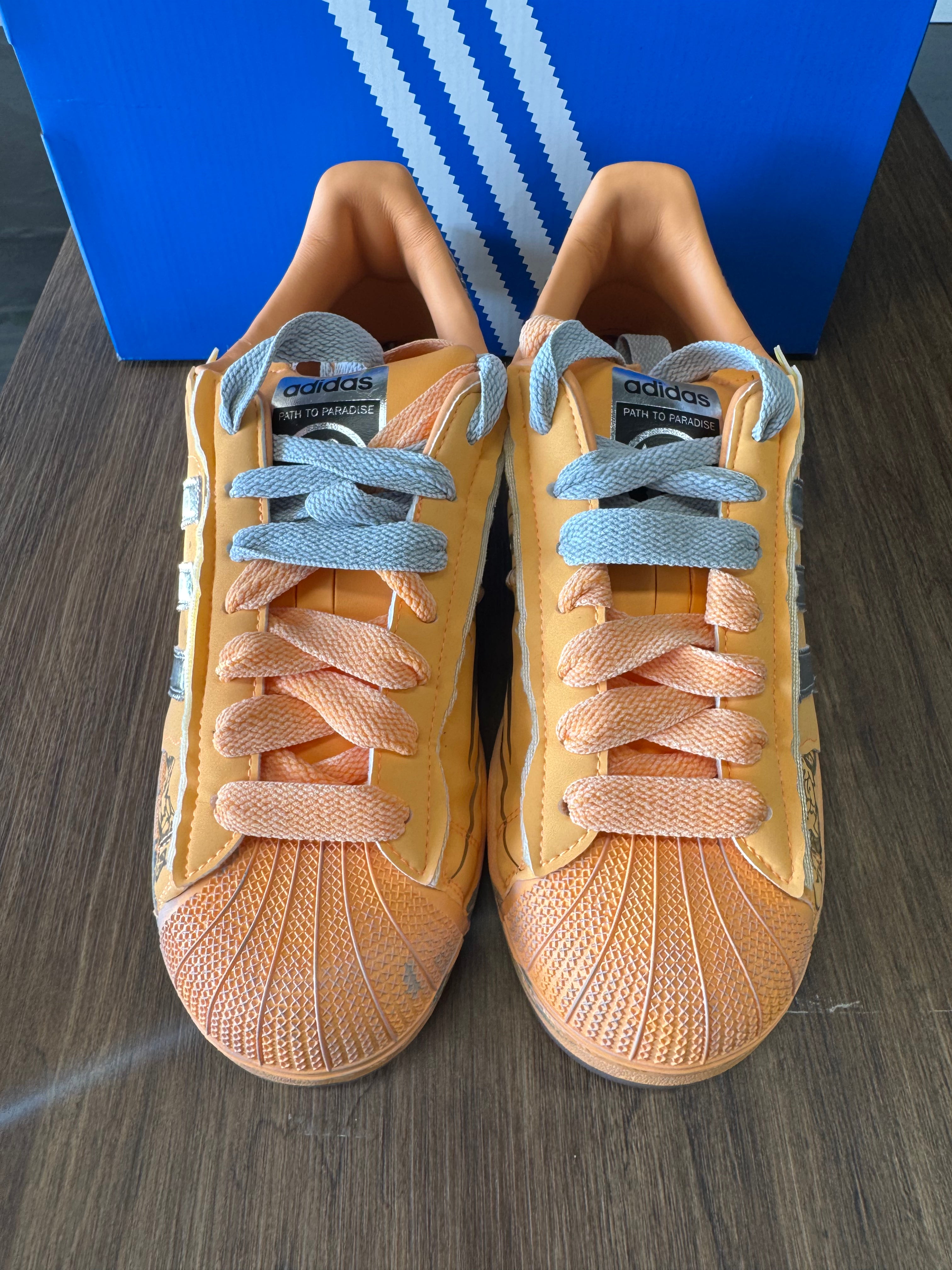 adidas Superstar Hellstar Hazy Orange (PRE-OWNED) (SIZE-9.5)