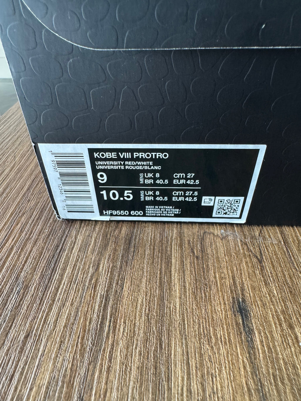 Nike Kobe 8 Protro University Red (PRE-OWNED) SIZE-9
