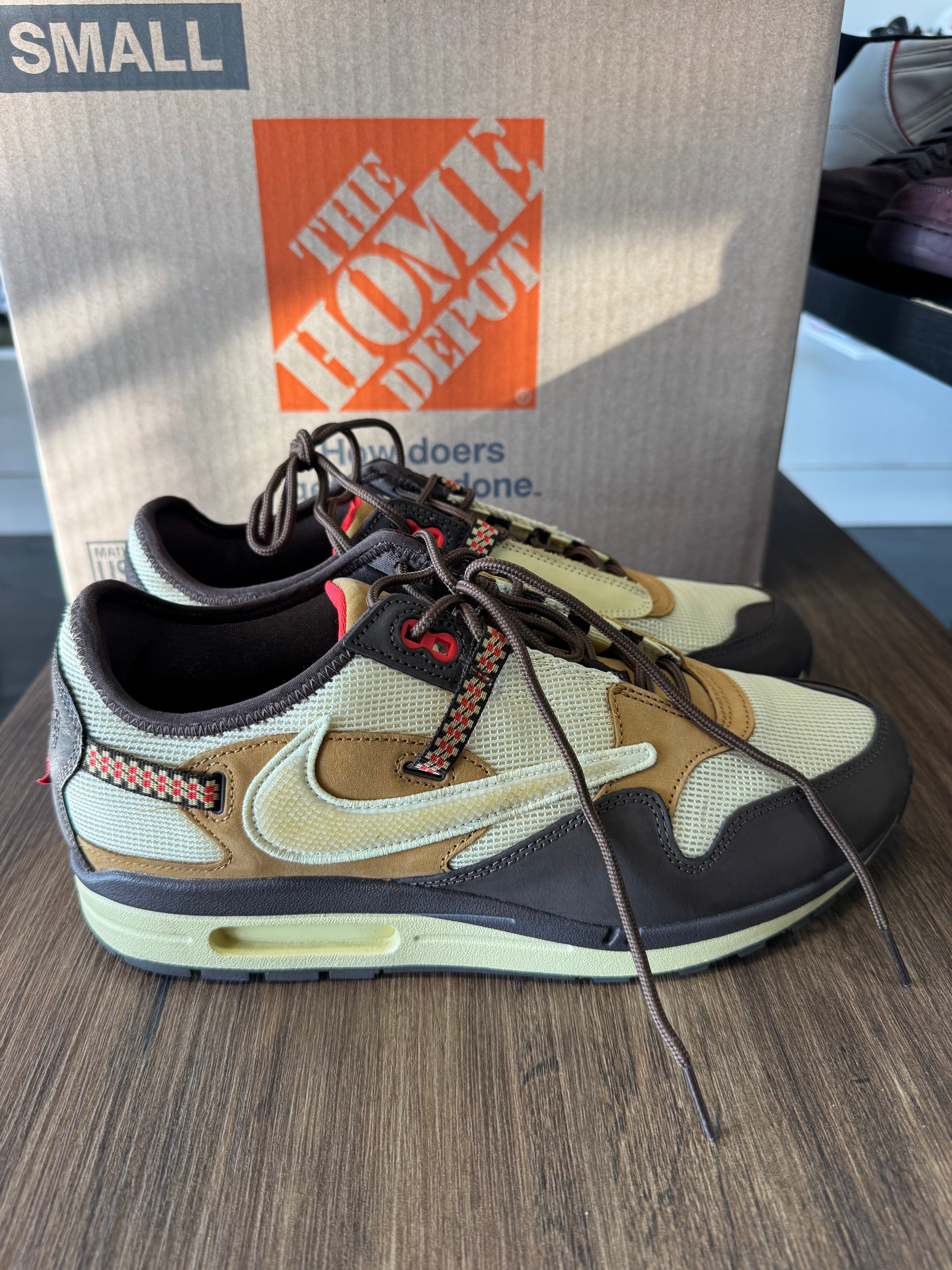 Nike Air Max 1 Travis Scott Cactus Jack Baroque Brown (PRE-OWNED) (NO-BOX) SIZE-11.5
