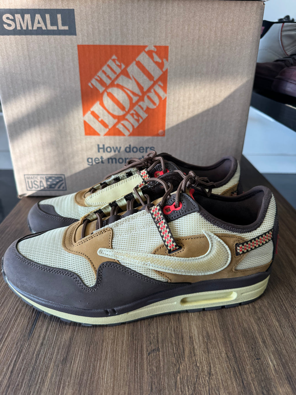 Nike Air Max 1 Travis Scott Cactus Jack Baroque Brown (PRE-OWNED) (NO-BOX) SIZE-11.5