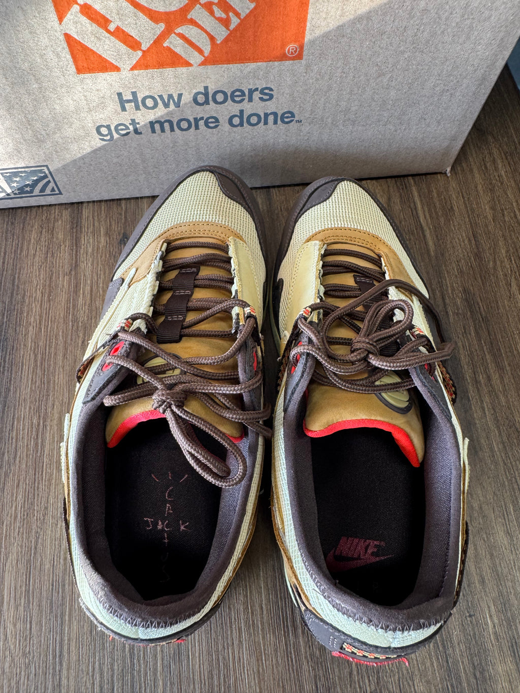 Nike Air Max 1 Travis Scott Cactus Jack Baroque Brown (PRE-OWNED) (NO-BOX) SIZE-11.5