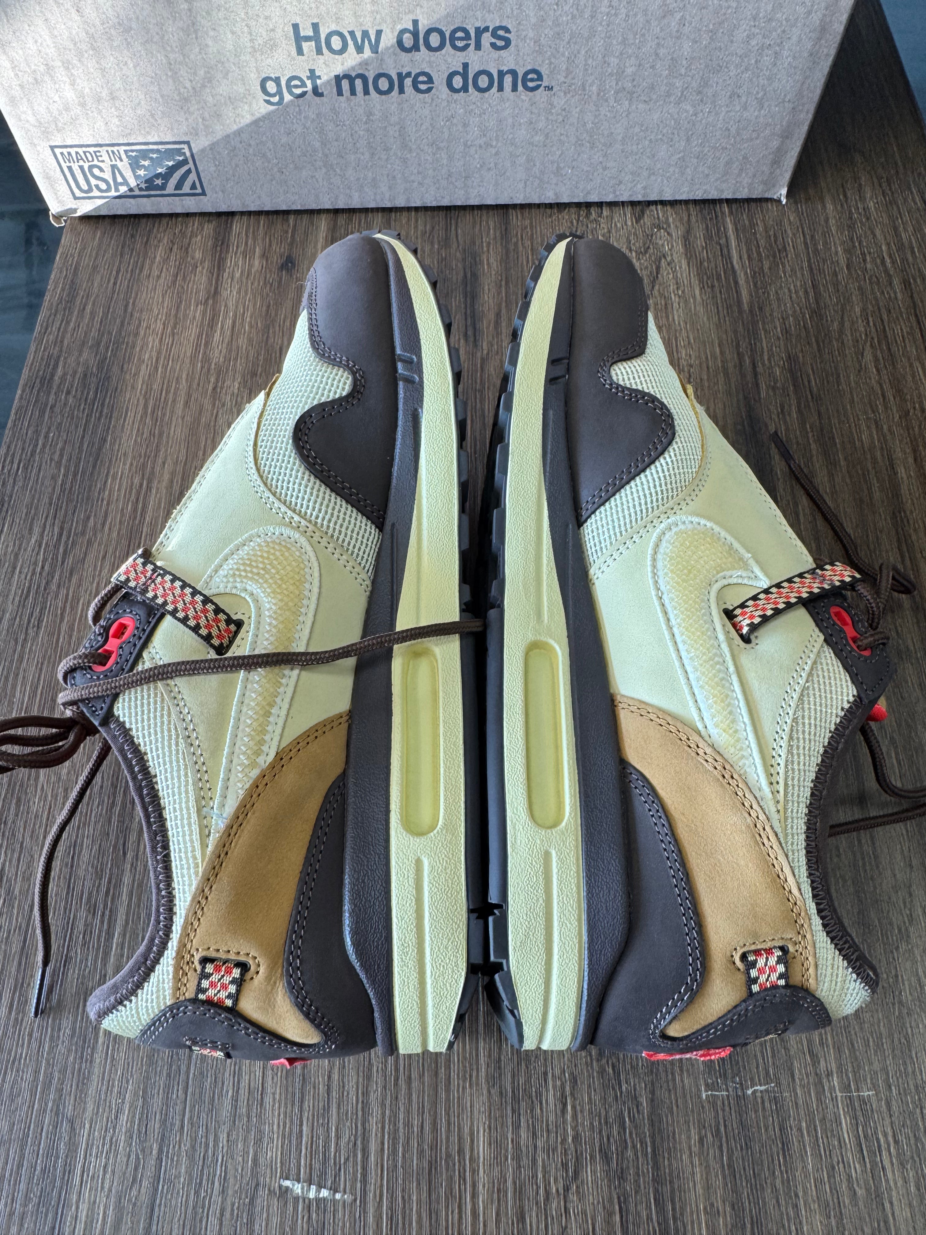 Nike Air Max 1 Travis Scott Cactus Jack Baroque Brown (PRE-OWNED) (NO-BOX) SIZE-11.5