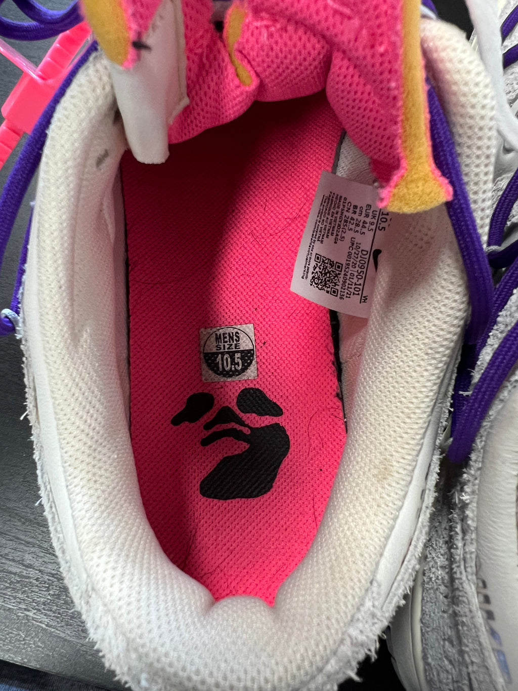 Nike Dunk Low Off-White Lot 15 (PRE-OWNED) SIZE 10.5