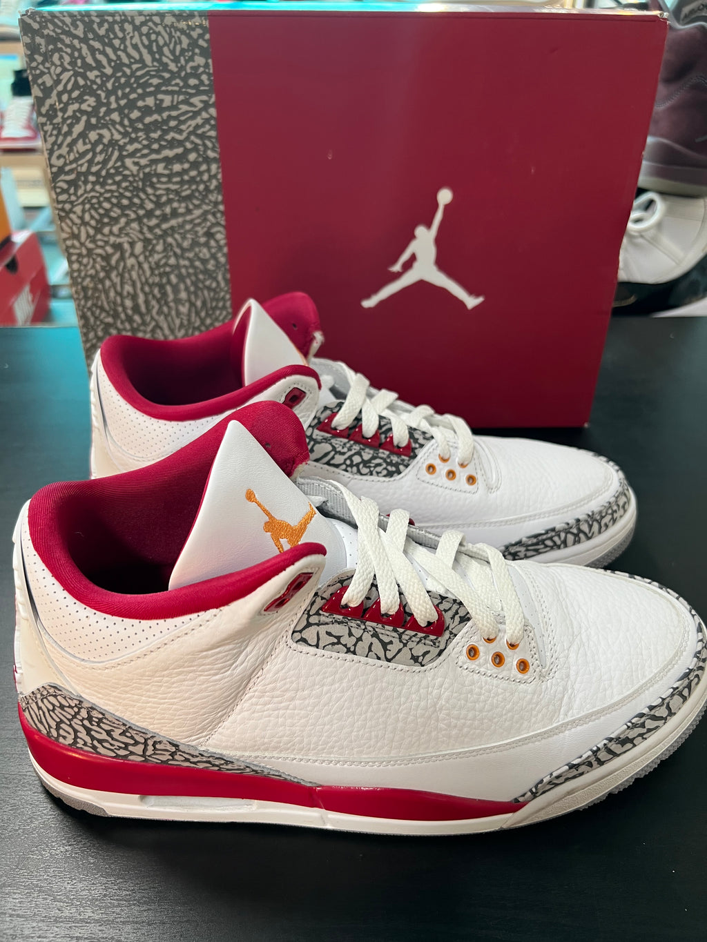 Jordan 3 Retro Cardinal Red (PRE-OWNED) SIZE-11