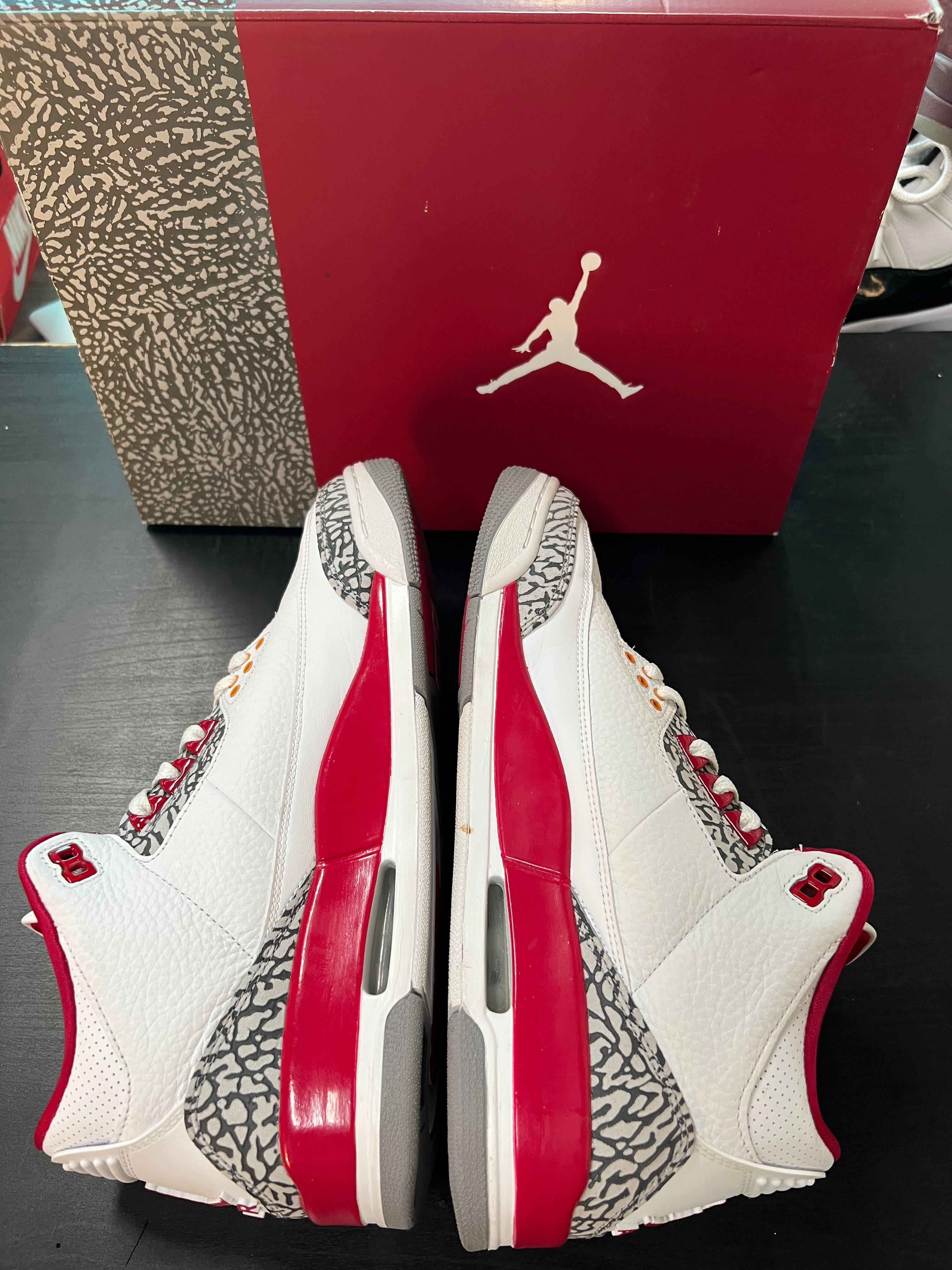 Jordan 3 Retro Cardinal Red (PRE-OWNED) SIZE-11