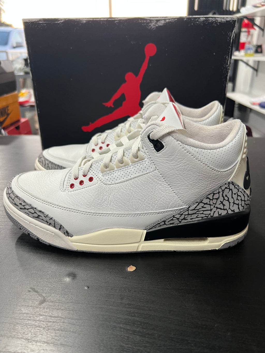 Jordan 3 Retro White Cement Reimagined (PRE-OWNED) SIZE-9.5