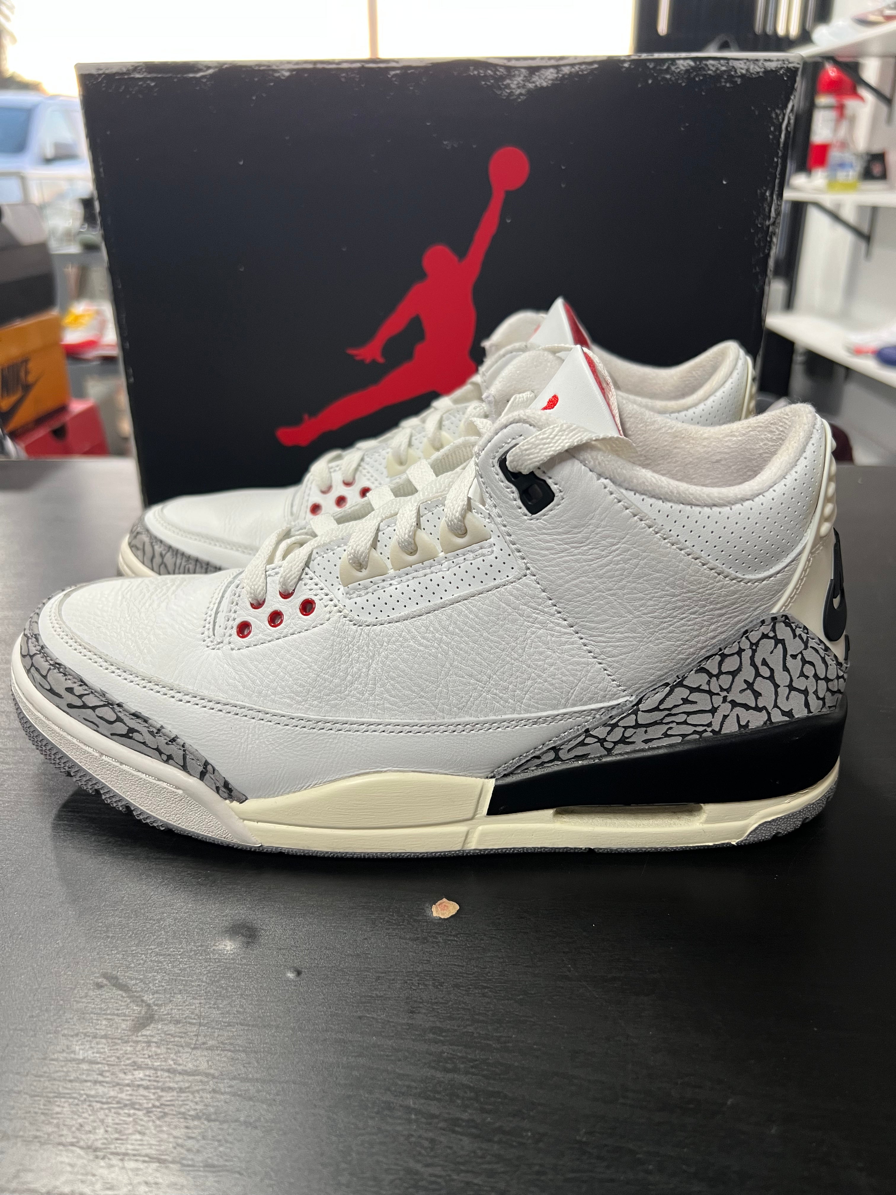 Jordan 3 Retro White Cement Reimagined (PRE-OWNED) SIZE-9.5
