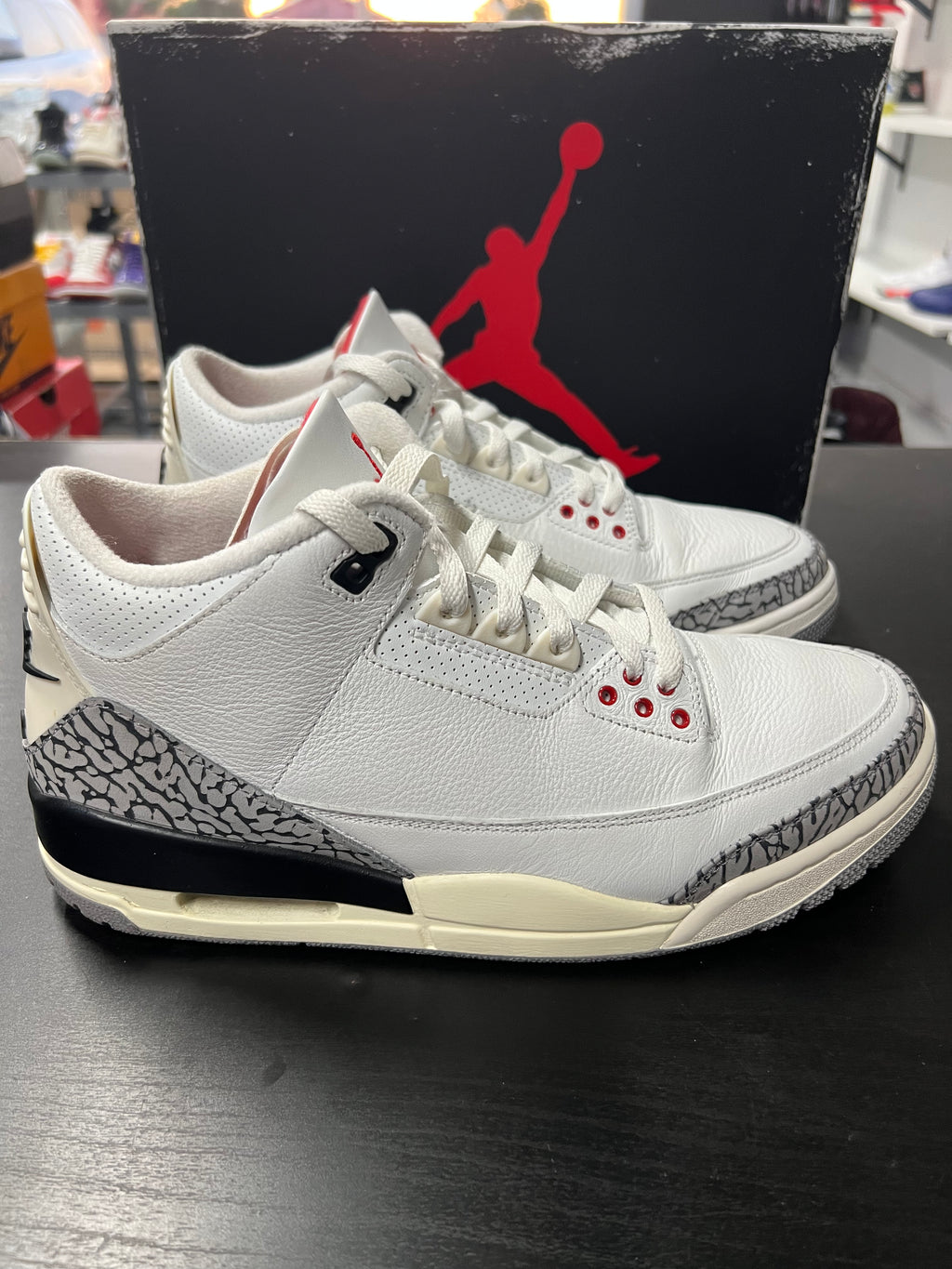Jordan 3 Retro White Cement Reimagined (PRE-OWNED) SIZE-9.5