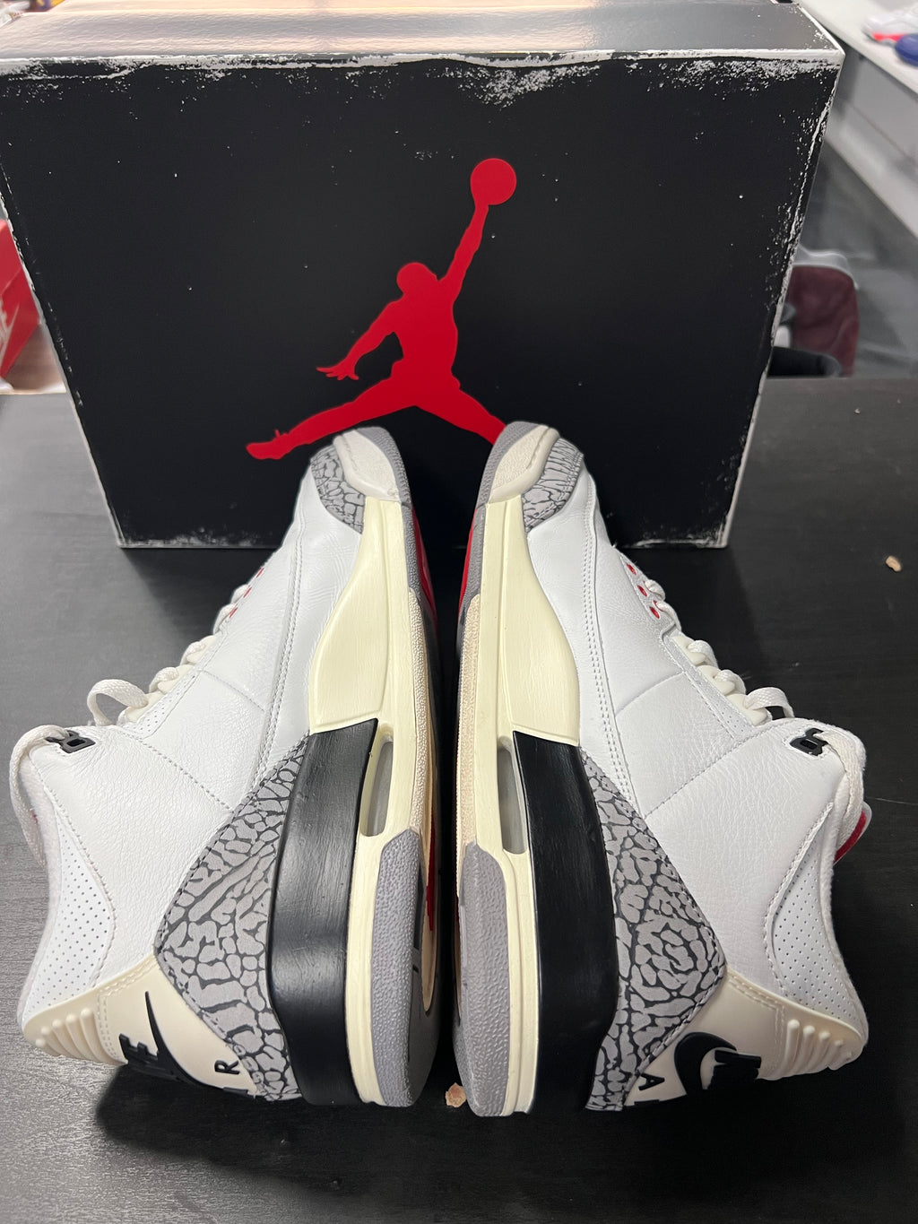 Jordan 3 Retro White Cement Reimagined (PRE-OWNED) SIZE-9.5