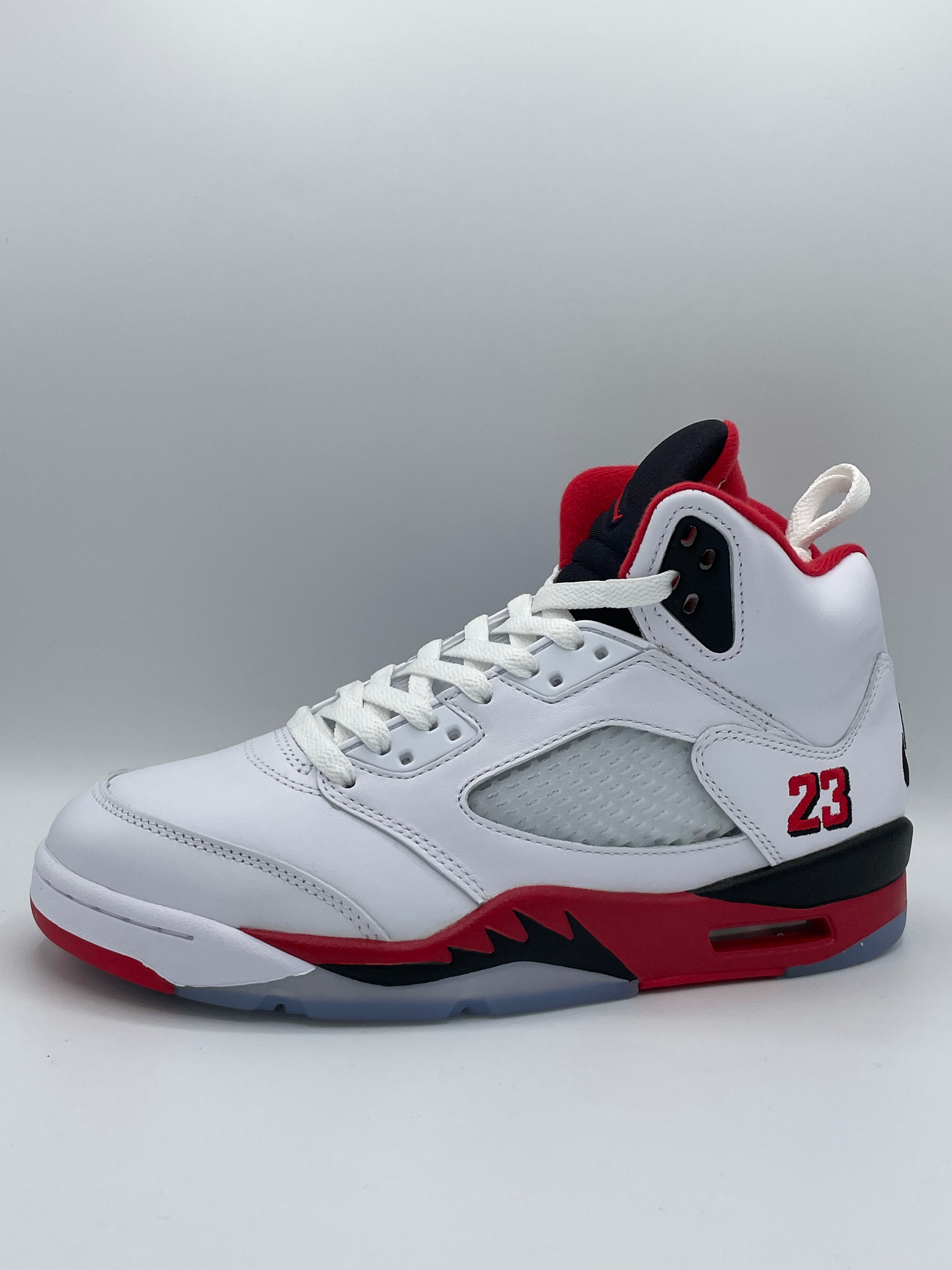 Jordan 5 Retro Fire Red Black Tongue (2025)